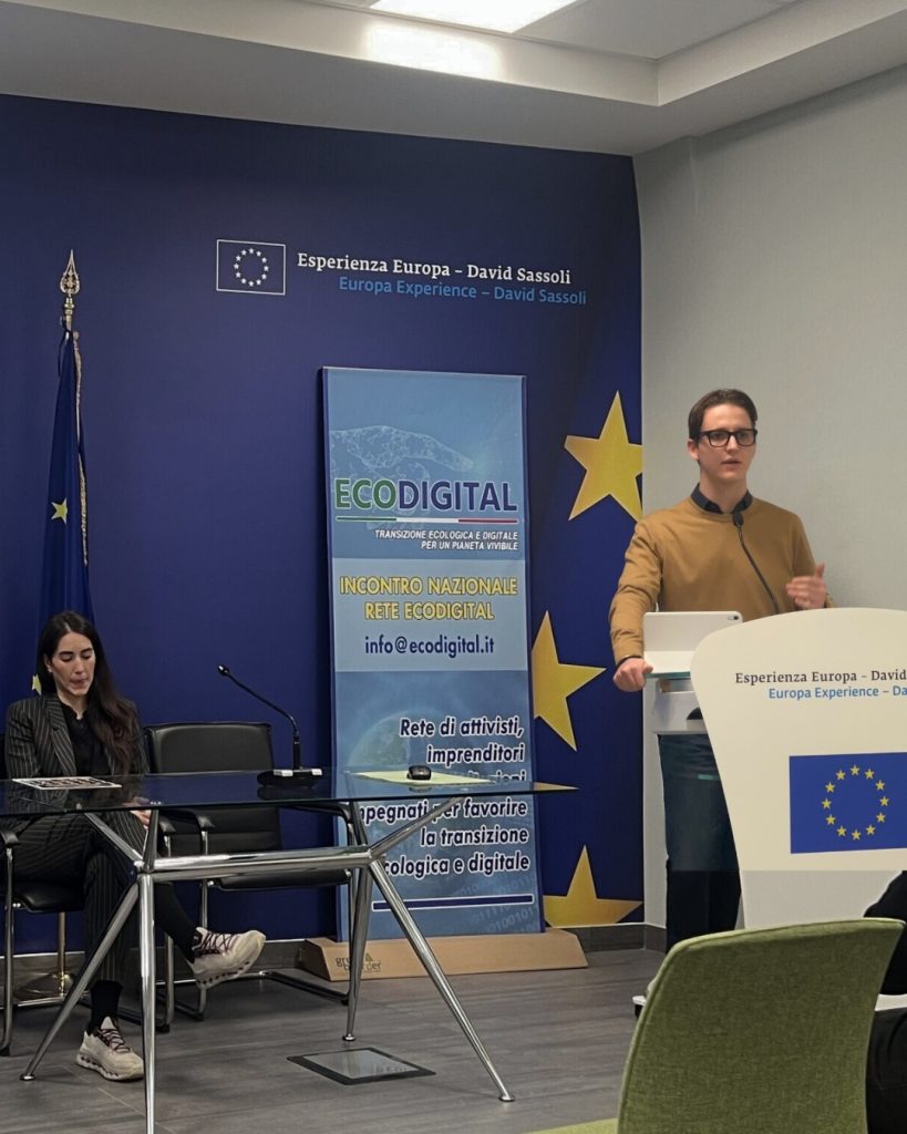 CEO TreeBlock intervento a Europa EcoDigital su startup innovazione