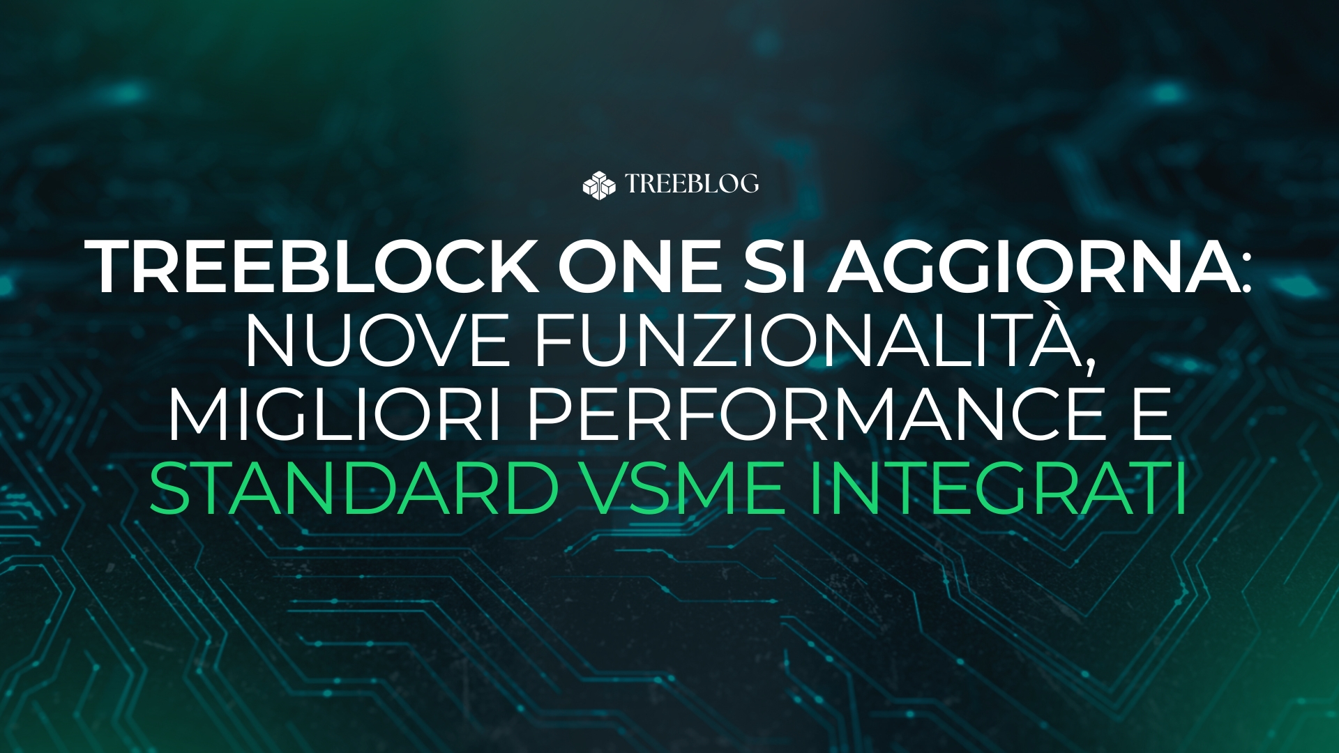 TreeBlock One si aggiorna: nuove funzionalità, migliori performance e standard VSME integrati