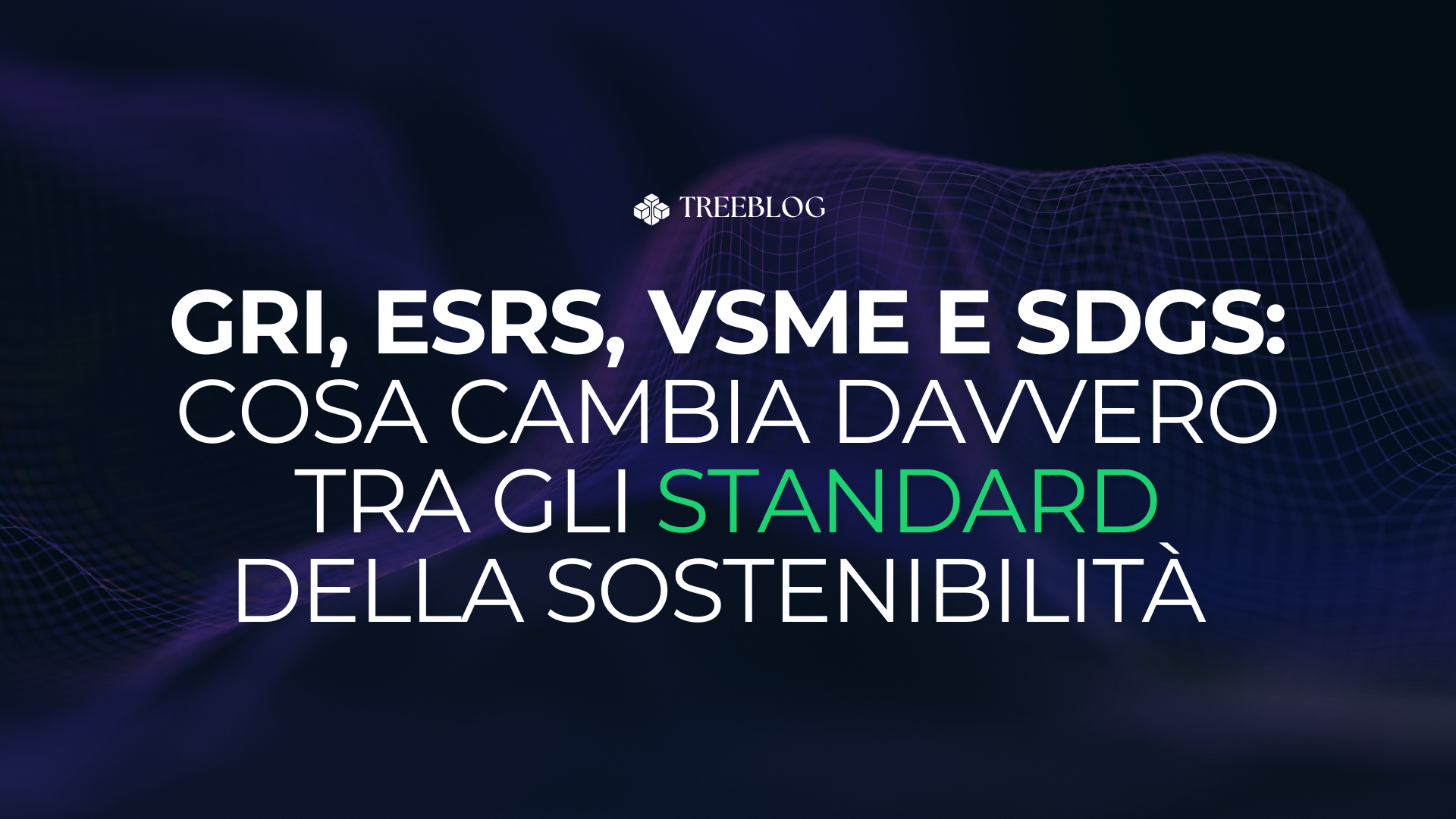 GRI, ESRS, VSME e SDGs: cosa cambia tra gli standard della sostenibilità e come gestirli con TreeBlock
